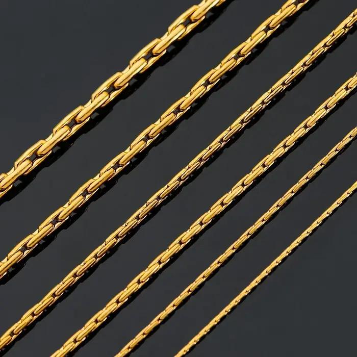 Collier ras du cou étanche en acier inoxydable, chaîne à maillons couleur or Noble, bijoux de haute qualité