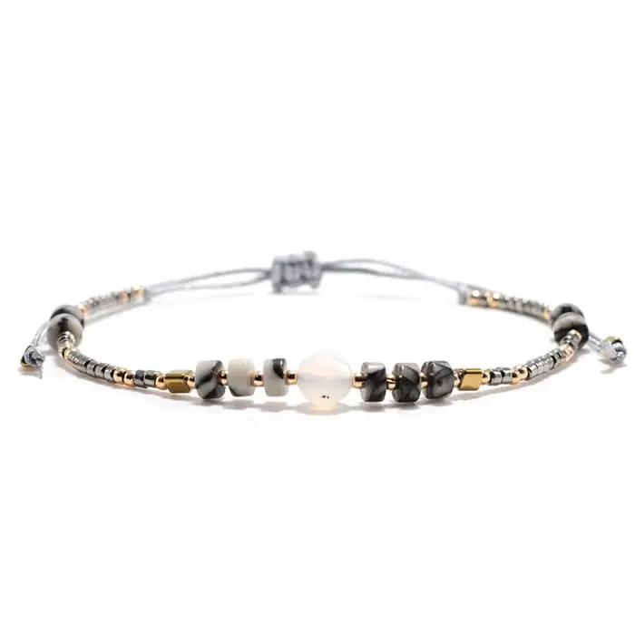 Bracelet Bohème Femme Perles de Rocaille Tissage Main Occasions Spéciales Libération Créative