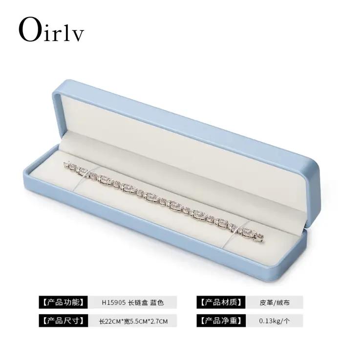 Boîte à bijoux bleue de qualité supérieure avec doublure en velours pour rangement et protection de colliers bagues boucles doreilles et bracelets occasions spéciales famille bijoutier