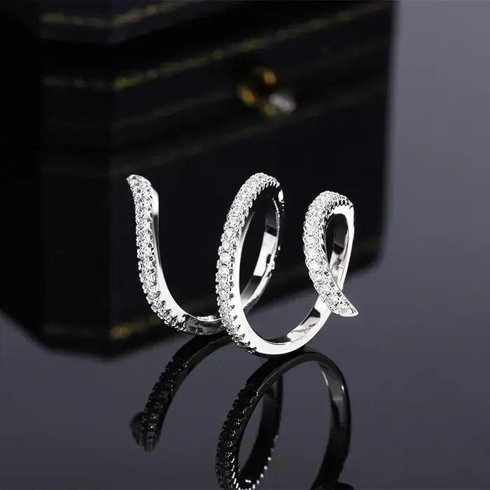 Bague géométrique en argent 925