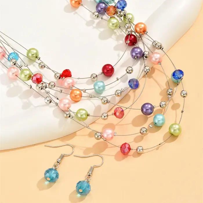 Collier multicouche pour femmes