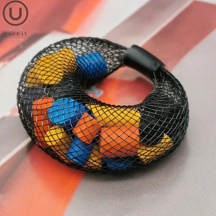 UEllBAY-Bagues en caoutchouc multicolores pour femmes, bijoux en maille, bague élastique, cadeau fém