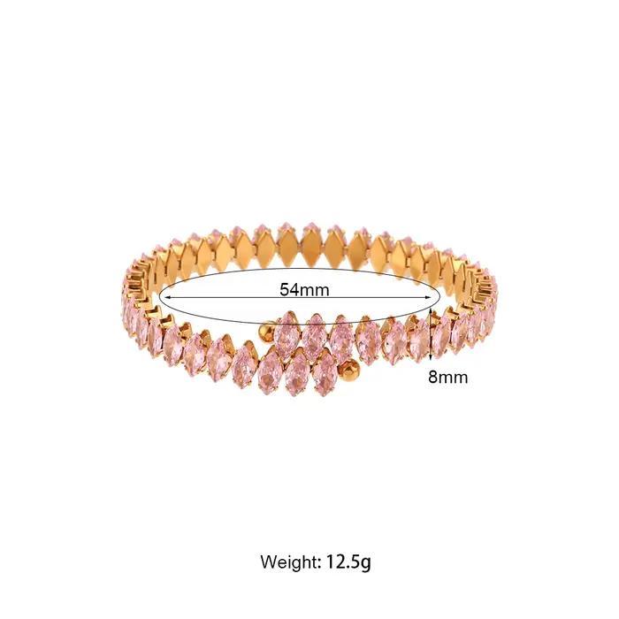 E.B.belle-Bracelet de Luxe en Clip Vert et Violet pour Femme, Bijoux de Noël, Cadeau de ixde Mariage