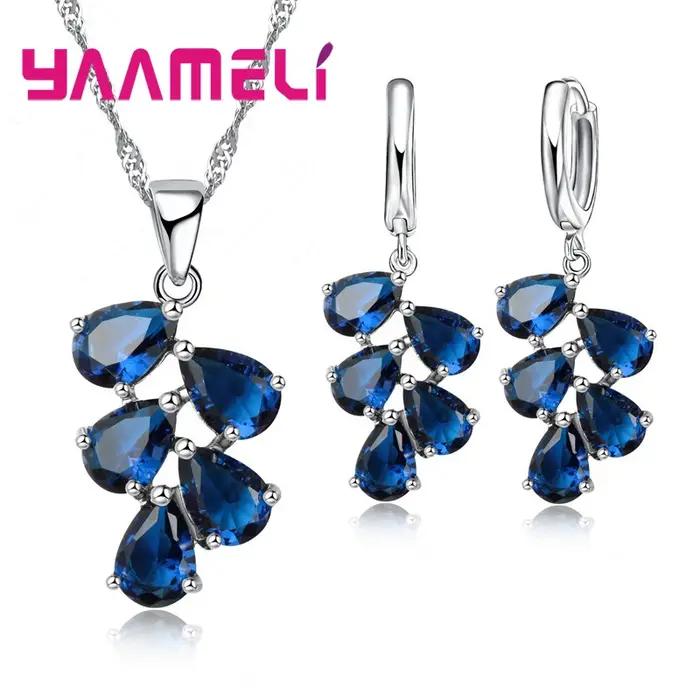 Ensembles de bijoux en argent regardé 925 pour femmes