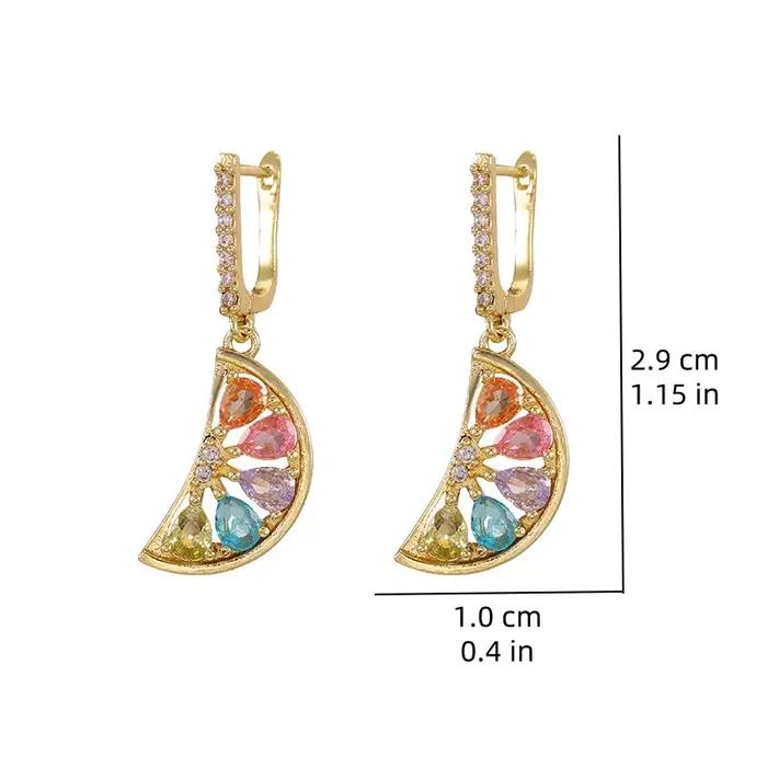 Boucles d'oreilles en forme de fruits de citron