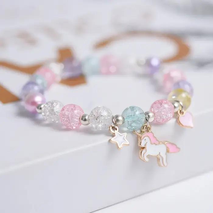 Popcorn perle doux Bracelet pour enfants femmes mignon nuage fleur pendentif Bracelets