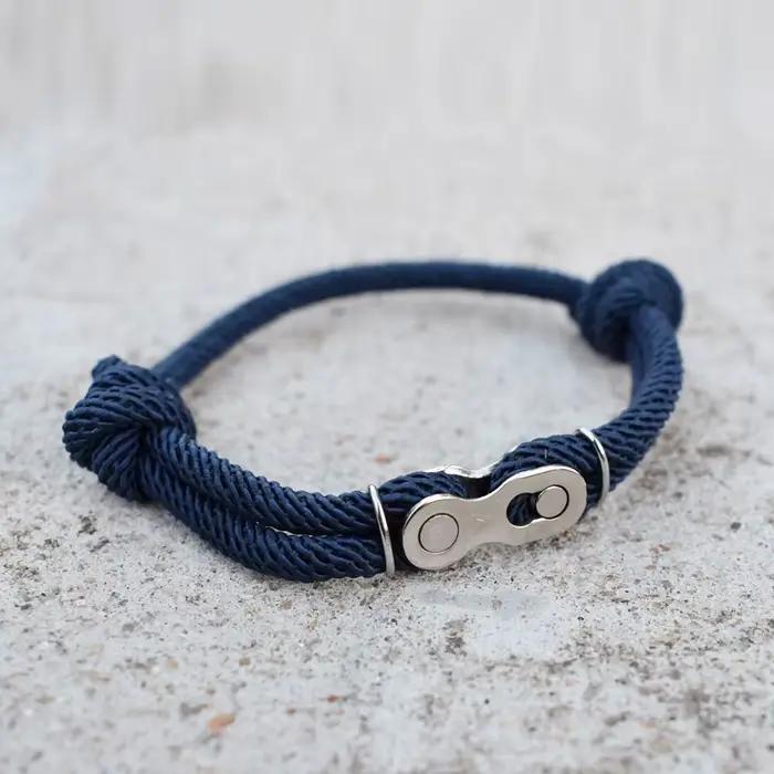 Biker Bracelet à breloques hommes Bracelet tresse corde chaîne moto vélo Style Bracelets mode Punk Bracelets bijoux réglable