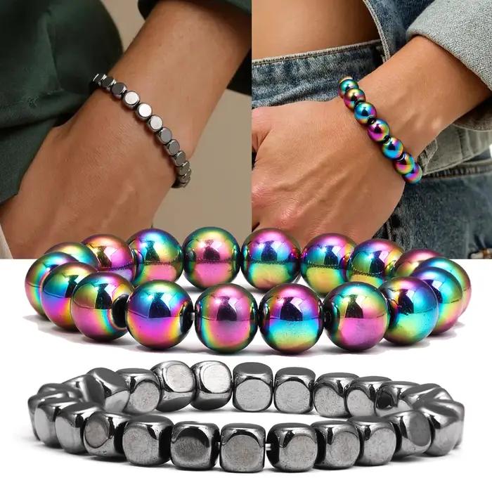 Bracelet en pierre d'énergie hématite