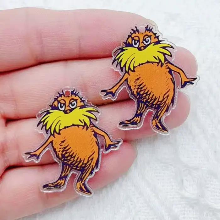Bijoux animaux de dessin animé en acrylique, 10 pièces, pour la fabrication de pendentifs, colliers, bracelets, boucles d'oreilles, produits artisanaux de bricolage