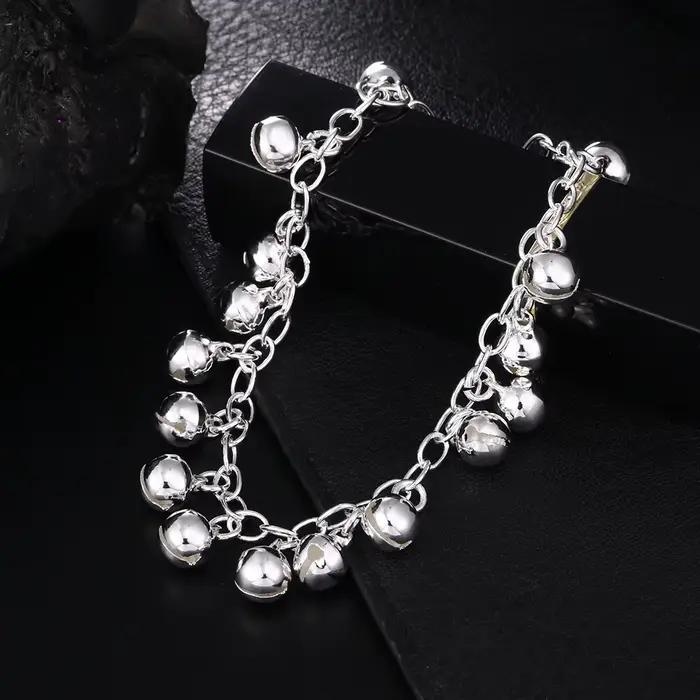 DOTEFFIL – Bracelet à cloches rondes en argent Sterling 925 pour femmes, bijoux de fête de fiançailles et de mariage