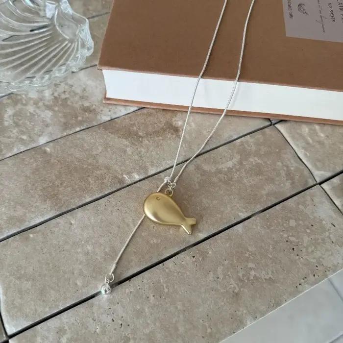 Collier réglable en corde de poisson doré cuivre pour femmes style décontracté sportif cadeau occasionnelle festive