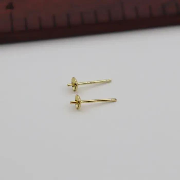 1 paire de supports de boucles d'oreilles en argent Sterling 925 massif