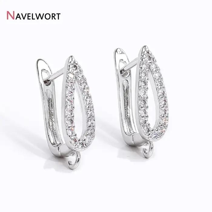 Crochets de boucle d'oreille en laiton plaqué or 18 carats