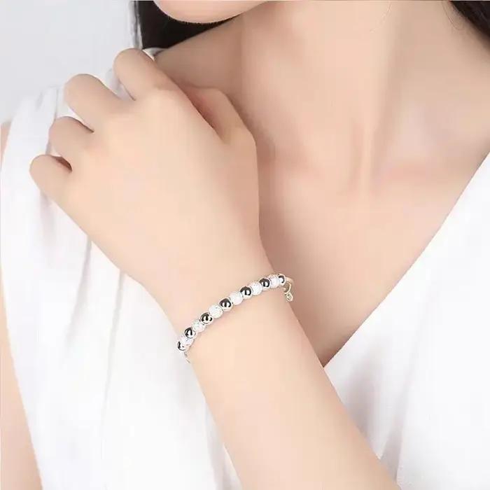 Breloques 925 couleur argent luxe perles Bracelets