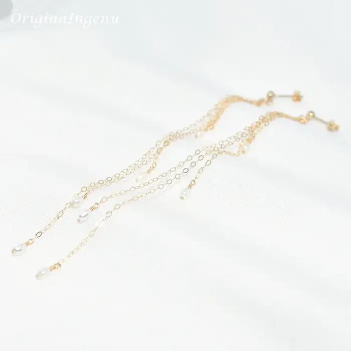 Boucles d'oreilles en perles d'eau douce naturelles or 14K bijoux vintage boho pour femmes occasions spéciales soirée fantaisie