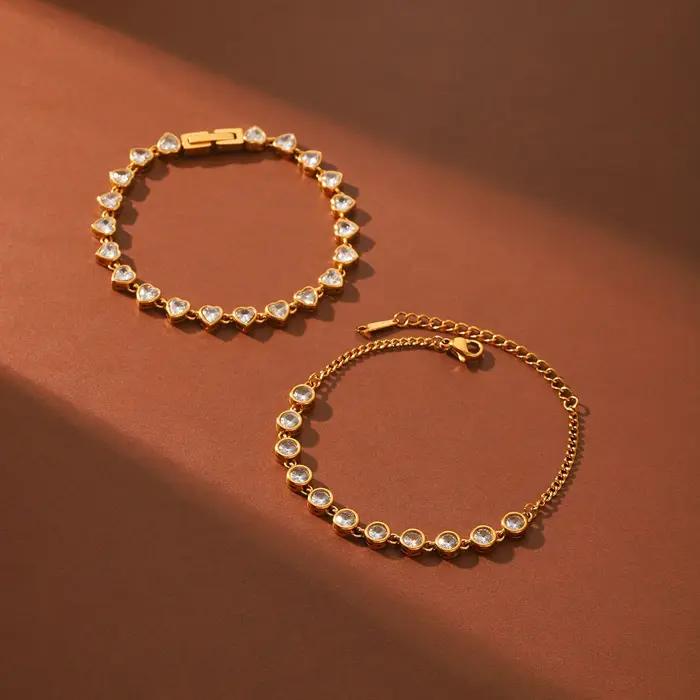 Bracelet tennis Ars Dainty plaqué or 18 carats