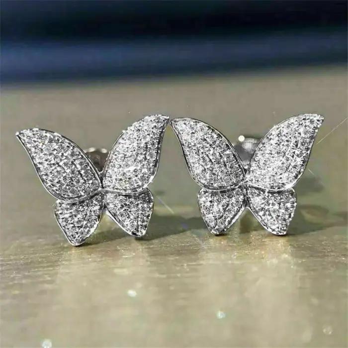 Huitan – boucles d'oreilles fantaisie en zircone cubique pour femmes