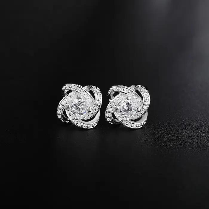 Boucles d'oreilles en argent Sterling 925 pour femmes, bijoux à la mode, cadeaux de noël, clous d'or