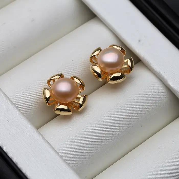 Boucles d'oreilles en perles d'eau douce de culture véritable