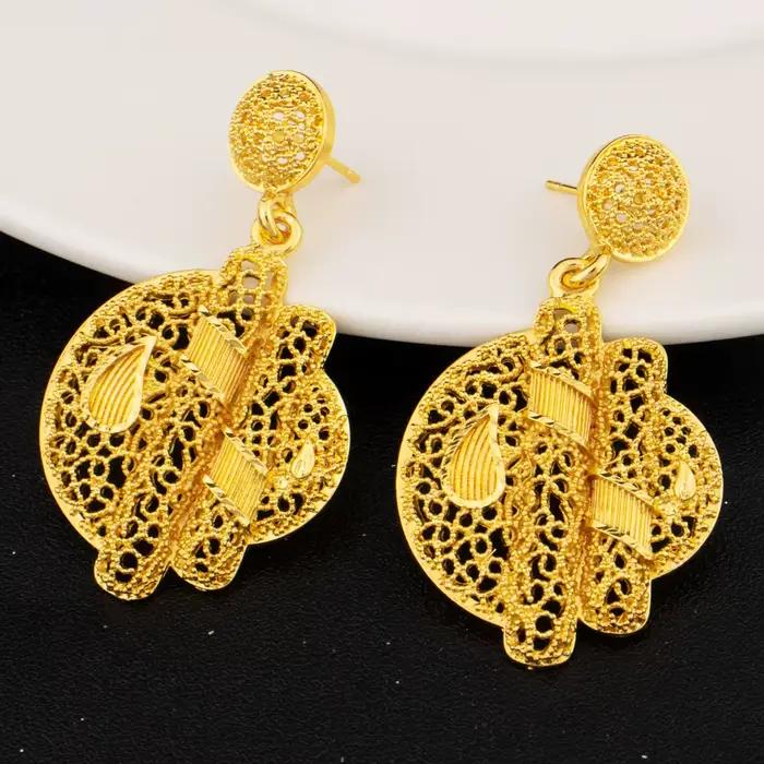 Ensembles de bijoux plaqués or 24 carats pour femmes