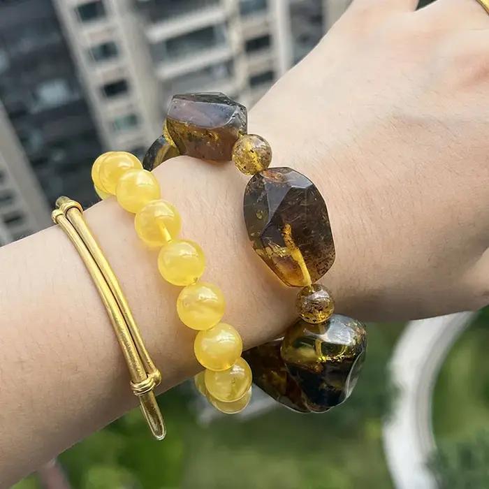 Bracelet en Ambre Véritable 2026 pour Fête d'Anniversaire
