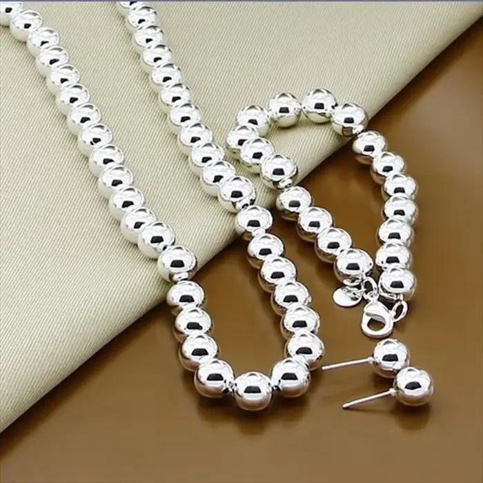 Ensembles de bijoux en argent regardé 925 pour femmes