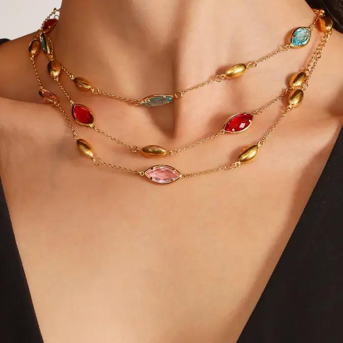 Collier Chic en acier inoxydable pour femmes