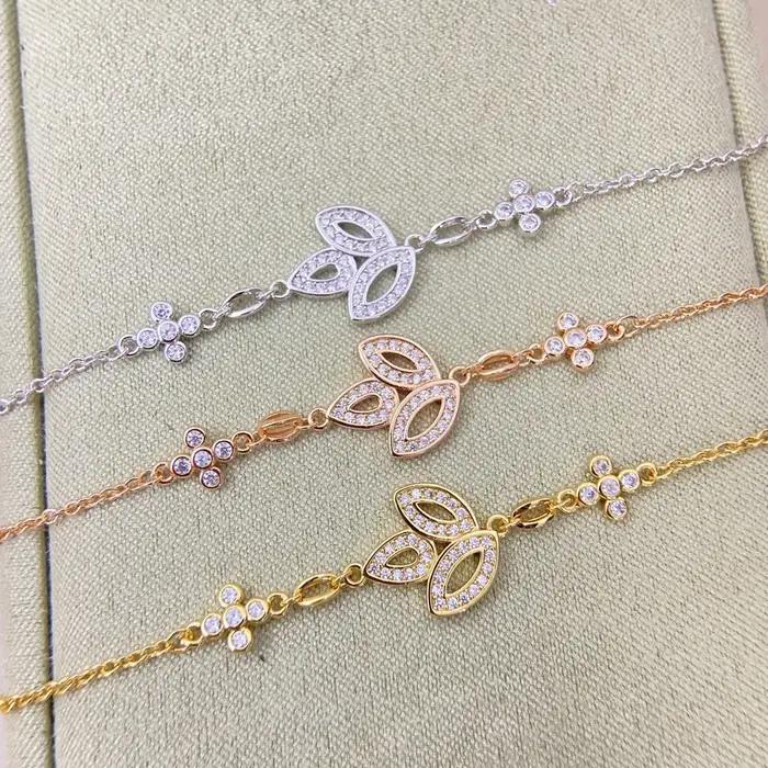 Nouveau bracelet trèfle HW en argent sterling 925, idéal pour la superposition