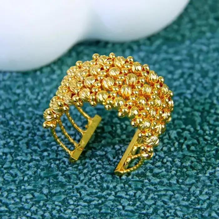 Bagues de mariée arabes de luxe plaquées or 21 carats