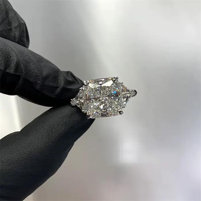 LAYA NEW Cut – bagues ouvertes en Zircon blanc, super brillantes, comparables à Ice Flower, pour femmes, bijoux carrés de princesse à la mode, pour mariage