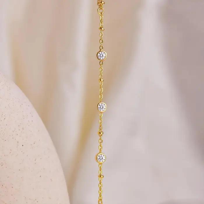 Bracelets plaqués or pour femmes, chaîne à main, bijoux en or, cadeaux pour femmes, chaîne à main en
