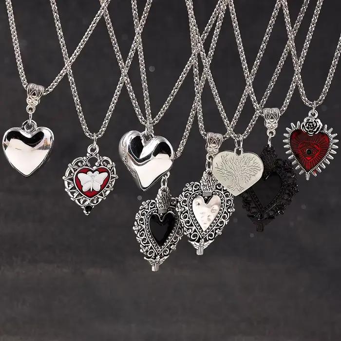 Collier rock personnalisable avec plaquage rhodium pour homme femme style hiphop punk grunge occasion spéciale