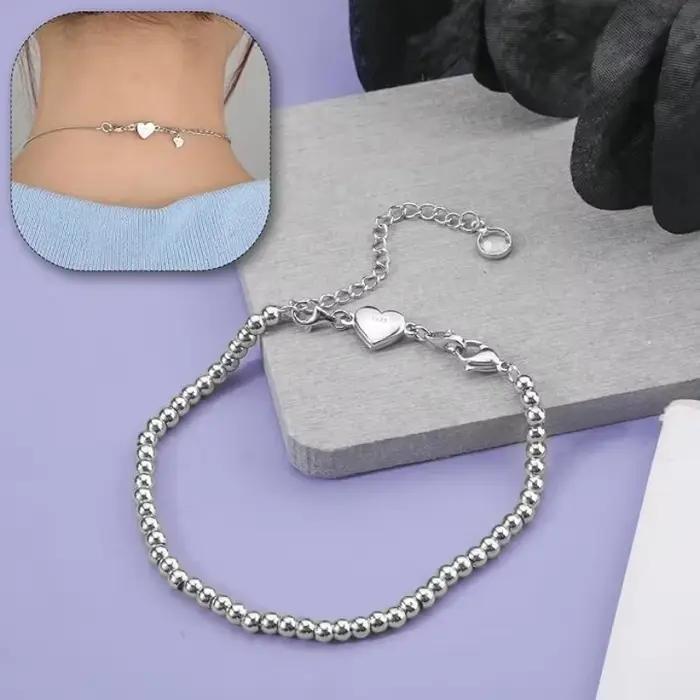 1 pièce Fermoir magnétique cœur pour bijoux, fermoir de collier magnétique, prolongateur de collier à double chaîne, fermoir mousqueton