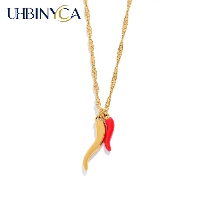 Collier pendentif porte-bonheur Chili Pepper