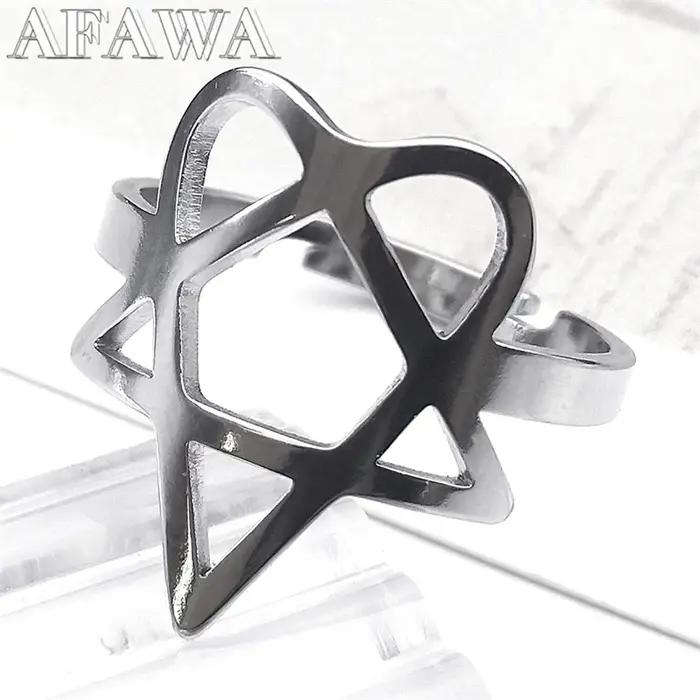 Rock Music Him Heartagram – bagues pour hommes et femmes