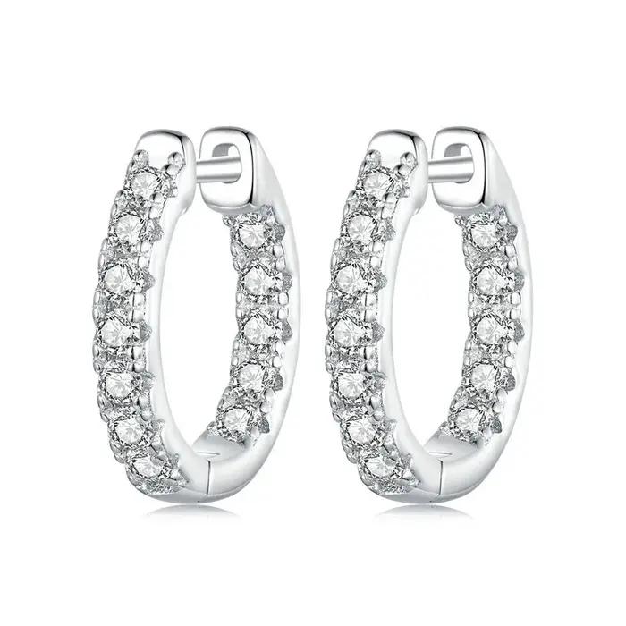 Bamoer – boucles d'oreilles en argent Sterling 925 pour femmes, design unique à double couche en Moi