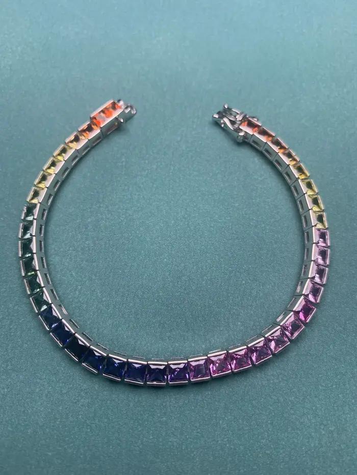 Pirmiana – Bracelet arc-en-ciel en argent S925