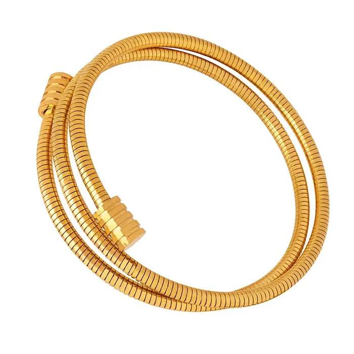 Bracelets de manchette multicouches pour femme
