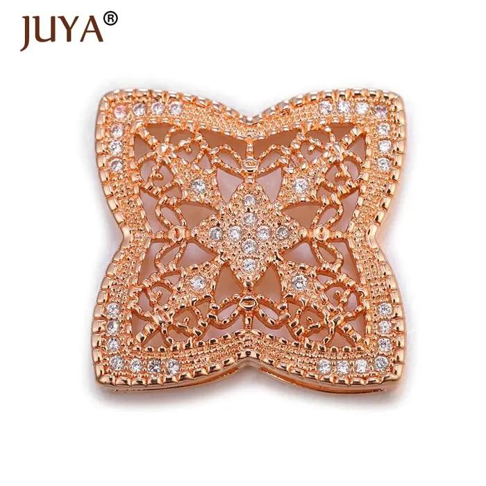 Connecteurs de Fleurs en Métal Cuivre Plaqué Or, Argent, Rose Gold et Noir pour Création de Bijoux Personnalisés Occasions Spéciales