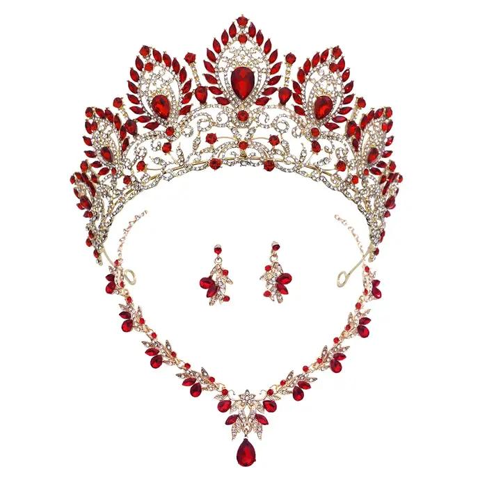 Ensemble de bijoux de mariée rose opale