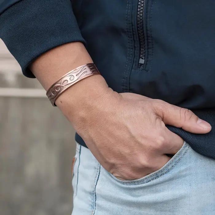 Bracelets magnétiques en cuivre pour hommes