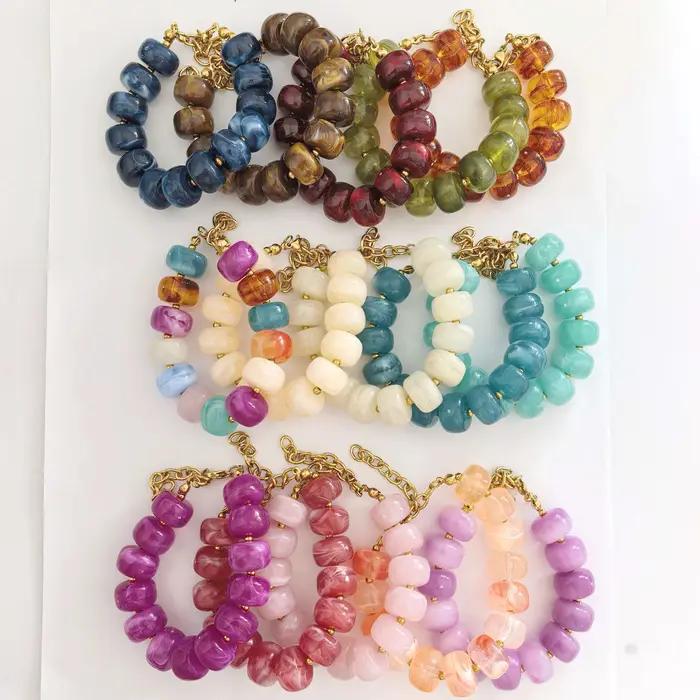 Bracelet rond en résine pour femme