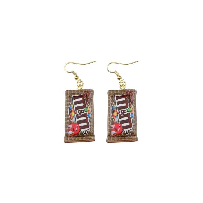 Boucles d'oreilles pendantes en résine pour femmes et enfants