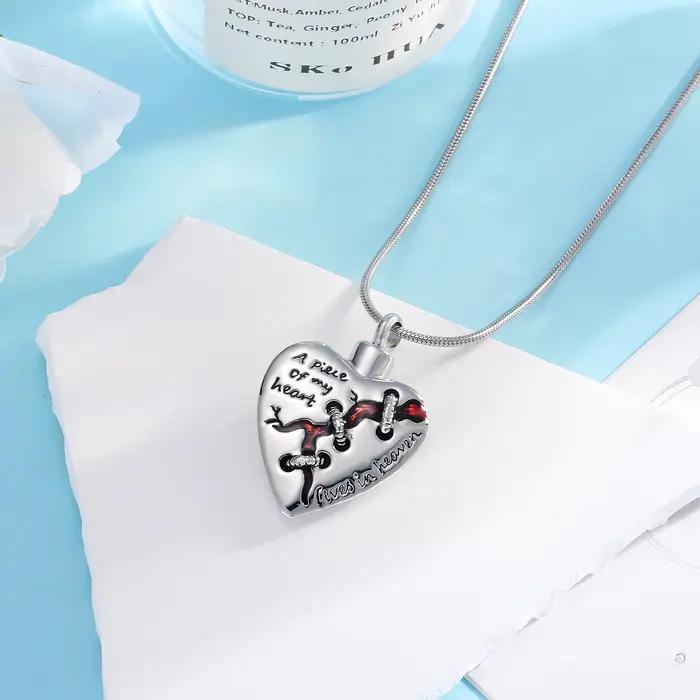 Bijoux de crémation Un morceau de mon coeur vit au ciel Médaillon