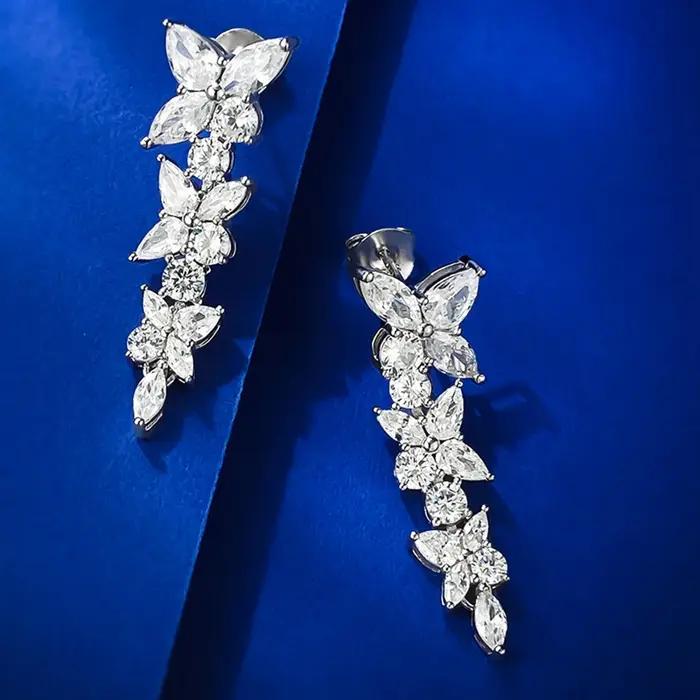 Boucles d'oreilles en argent Sterling 925 massif