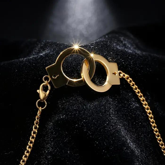 Collier pendentif menottes en acier inoxydable 316L