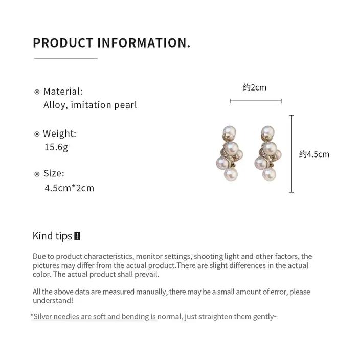 Boucles d'oreilles pendantes en Imitation de perles blanches pour femmes