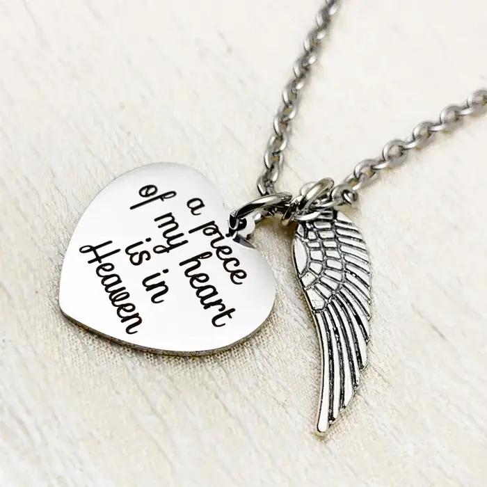 Collier commémoratif en acier inoxydable Aile de Papillon Unisexe Occasions Spéciales Mémorial Perte Bébé Perte Cher Cadeau Commémoratif