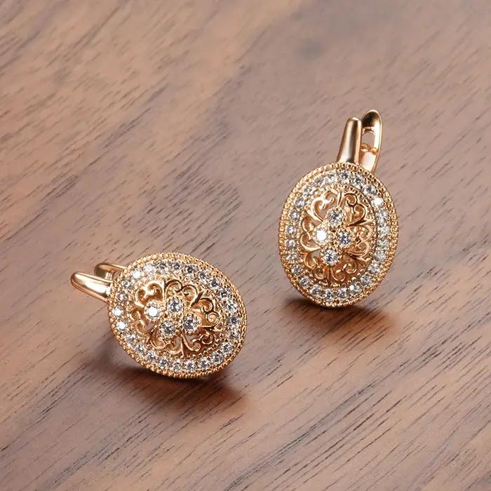 Boucles d'oreilles Vintage en Zircon pour femmes