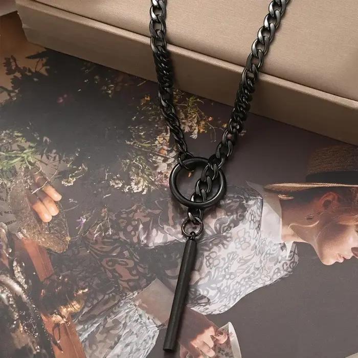 Collier ras du cou en acier inoxydable pour hommes et femmes
